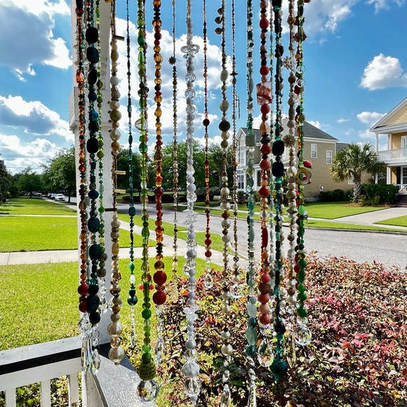 Handmade Spring & Sunshine Porch Lampshade Chandelier PLEASE SEE VIDEO - Picture 6 of 13